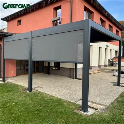 Pergola gydag ochrau